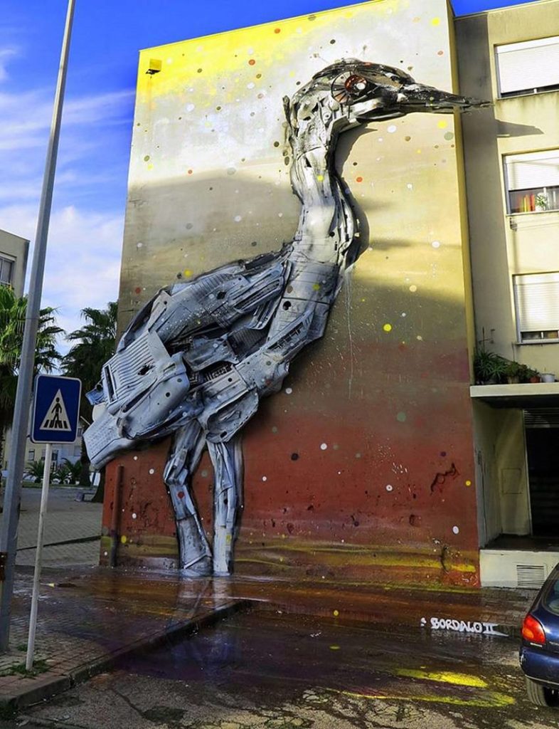 04-Bordalo II - Amazing Street Art Murals From Trash