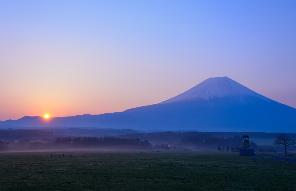 Magnificent Sunsets Mount Fuji, Honshu Island, Japan