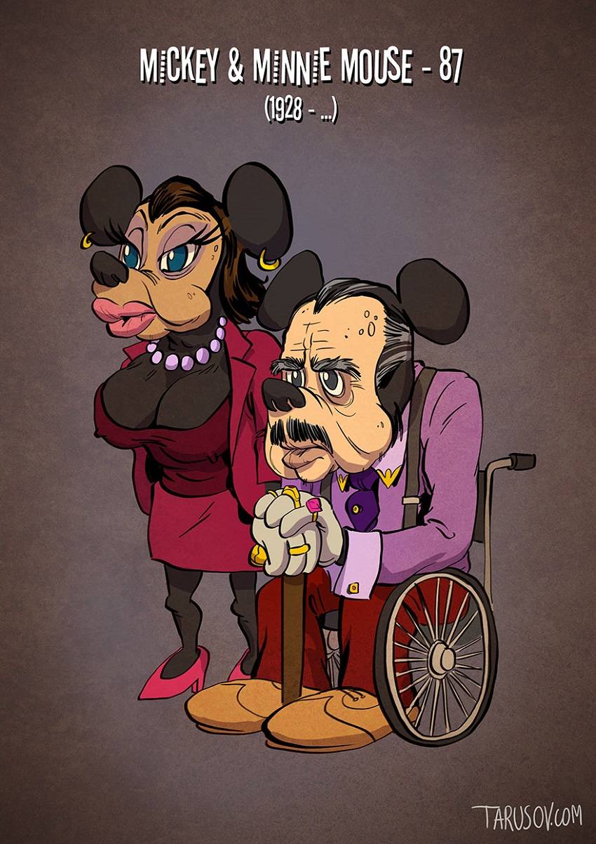 Mickey and Minnie Mouse Famous Cartoon Characters