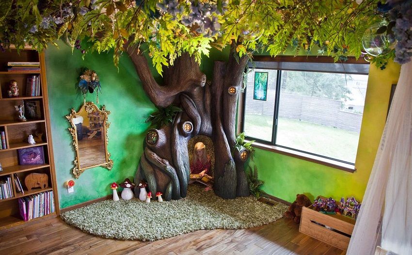 Daddy Create Fairy Tree Daughter’s Bedroom
