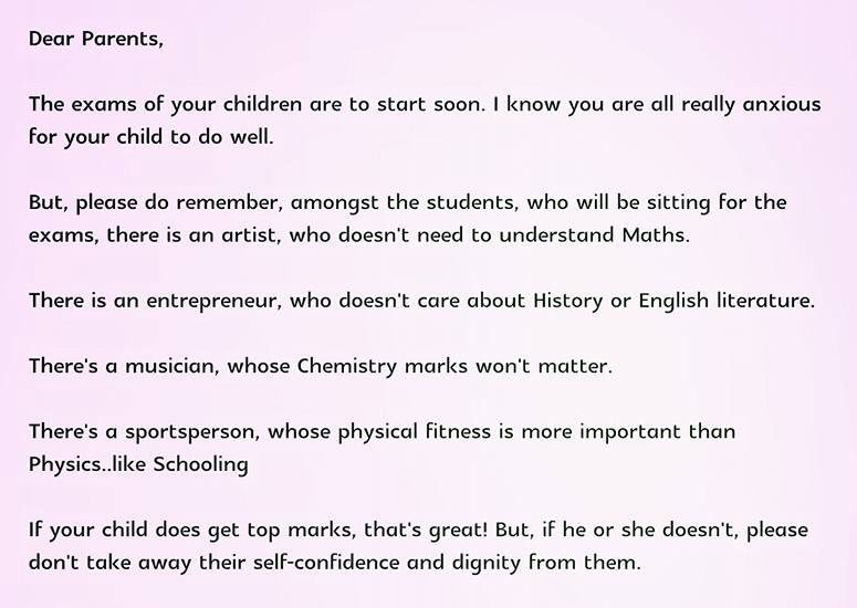School principal in Singapore powerful message