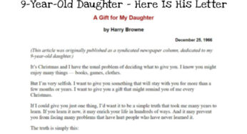 Man Gives a Unique Christmas Gift to His 9-Year-Old Daughter – Here Is His Letter