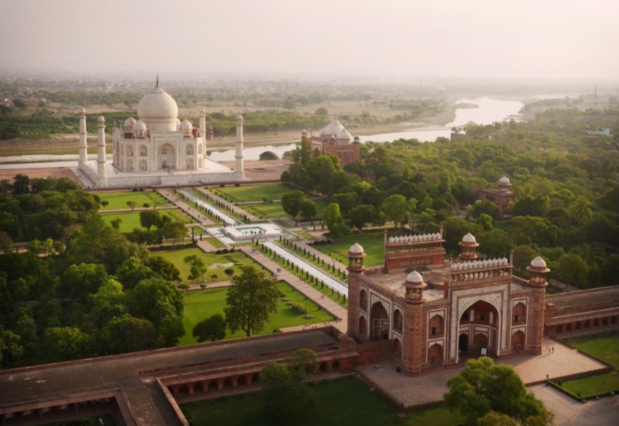 The Taj Mahal - bird's-eye view