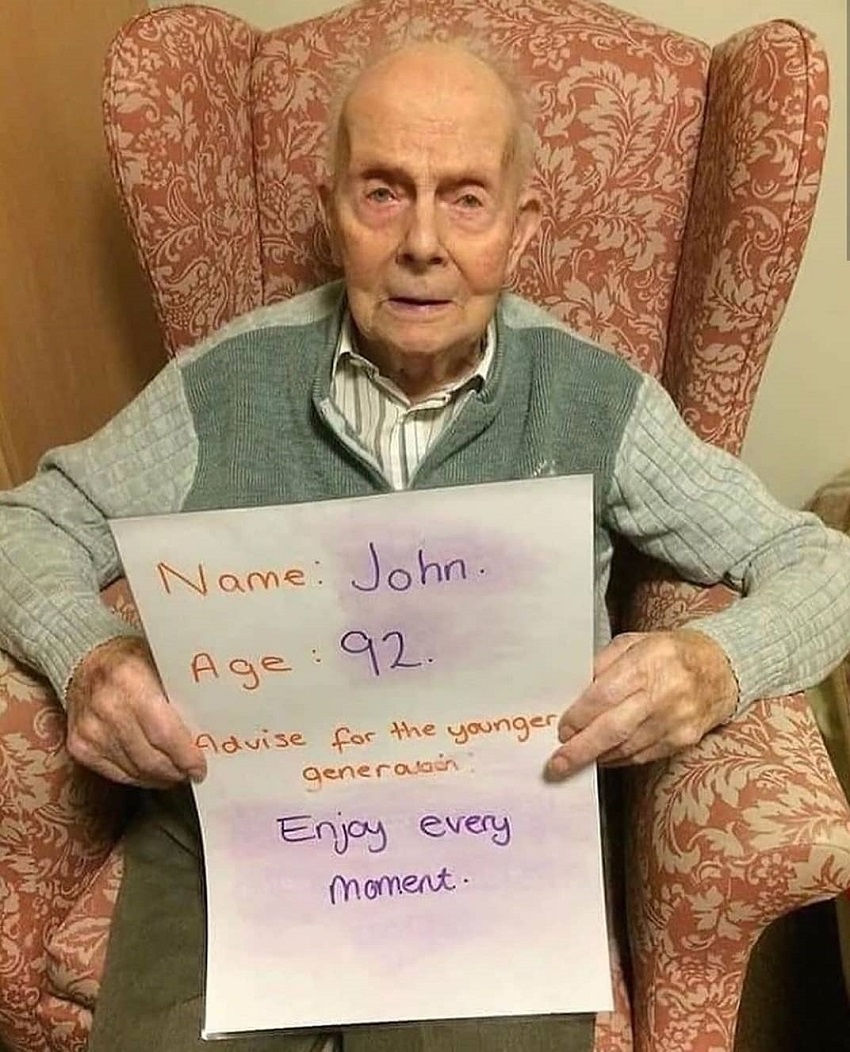 John, age 92 - advice for the younger generation