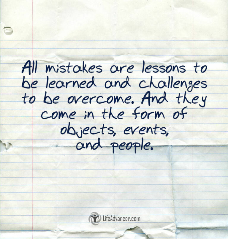 all mistakes are lessons