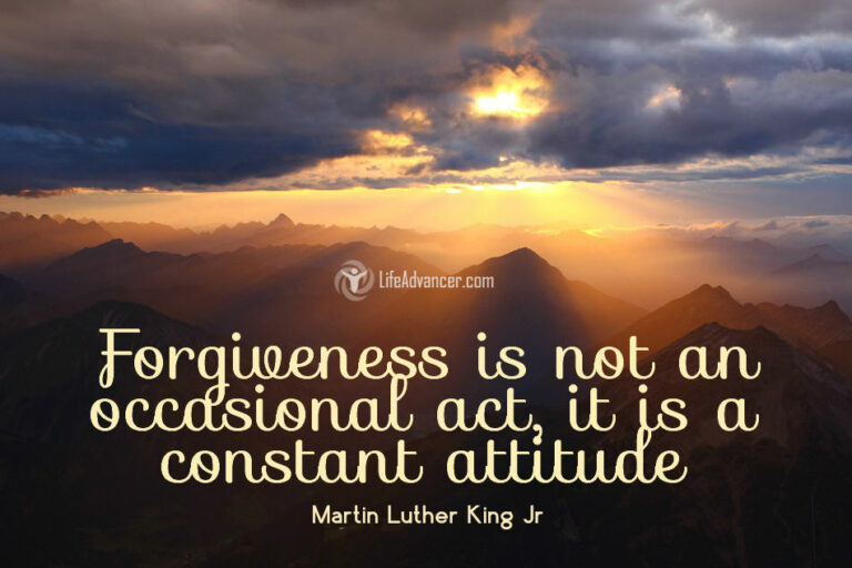 Forgivveness is not an occasional act