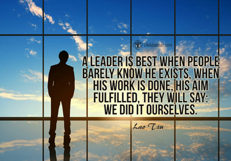 A leader is best when people barely know he exists